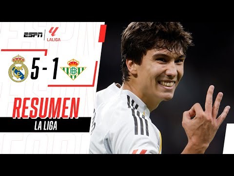 GONZALO GARCÍA HIZO UN EXITOSO HAT-TRICK EN LA PALIZA DEL REAL | Real Madrid 5-1 Betis | RESUMEN