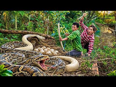 72 Hours of Terror: Enraged Giant Python Strikes Near Egg Nest – No Way Out Alive!
