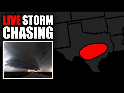 🔴LIVE Storm Chasing - Texas Hail & Conditional Tornado Threat
