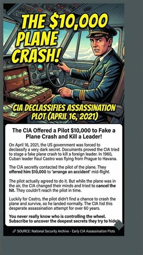 The $10,000 Plane Crash Plot: How the CIA Tried to Assassinate Raul Castro Mid-Flight ✈️💰