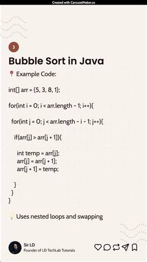 Bubble Sort Explained | Java Sorting Algorithm Tutorial for Beginners