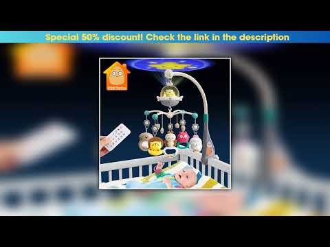 Hot Picks Baby Crib Mobile Rattle Toy For 0-12 Months Infant Rotating Musical Projector Night Light