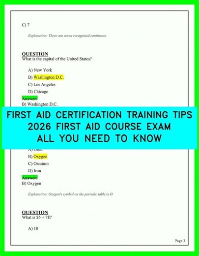 **First Aid Certification 2026: Exam Guide and Training Tips - All You Need to Know**
