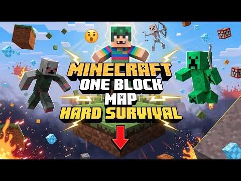 I Tried Minecraft One Block Map HARD Survival 😱 | Can I Survive This Map?