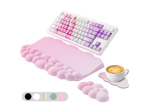 Wrist Rest with Keyboard Stand, Ergonomic Computer Wrist Support Pad, Cloud Keyboard Riser Holder with Wrist Pad, Memory Foam Desk Cushion, Palm Hand Typing for Office Home School-Pink - Newegg.com