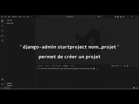 1 installation, création d'un projet et d'une application avec django