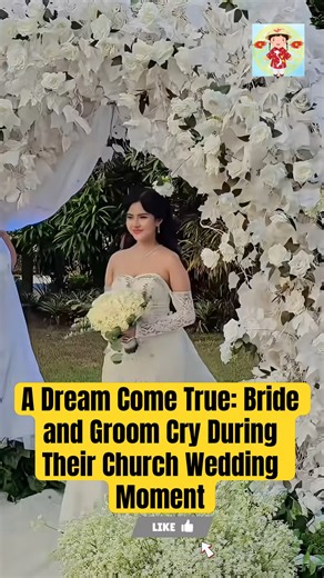 A Dream Come True: Bride and Groom Cry During Their Church Wedding Moment #wedding