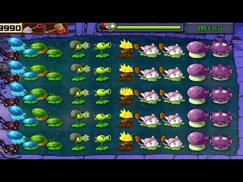 PLANTS VS ZOMBIES | SURVIVAL NIGHT | PLANTS VS ALL ZOMBIES COMPLETED FULL HD GAMEPLAY
