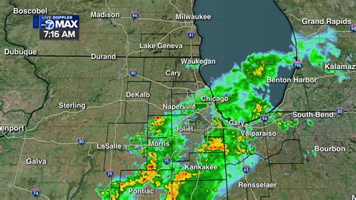 LIVE RADAR: Rain moves into Chicago area for morning commute; potential severe weather Tuesday evening https://bit.ly/48LwWW5 | ABC 7 Chicago
