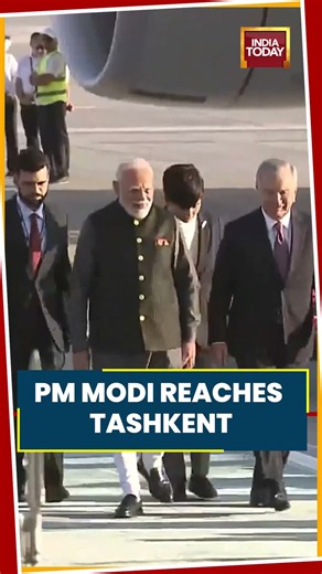 PM Modi Reaches Tashkent: India-Uzbekistan Talks On Trade, Defence & Strategic Partnership #shorts