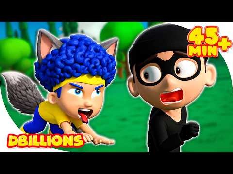 Flip Into Animals with DB Heroes! | Mega Compilation | D Billions Kids Songs