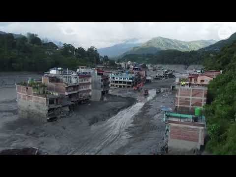 Nepal flooding aftermath seen in drone footage; more video reveals immense flash flooding damage