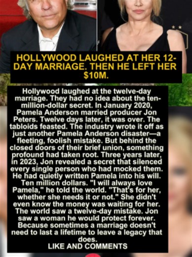 HOLLYWOOD LAUGHED AT HER 12-DAY MARRIAGE. THEN HE LEFT HER $10M. | hollywood