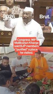 Kharge says BJP workers ‘purified’ stage after his speech