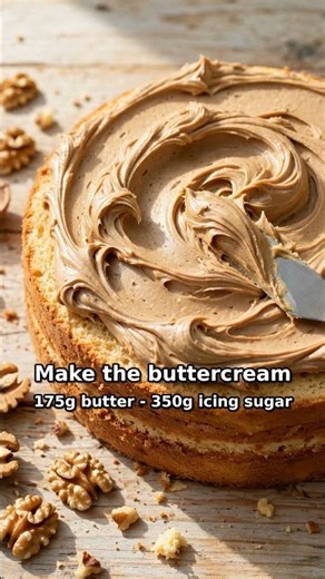 Mary Berry's Coffee & Walnut Cake #shorts