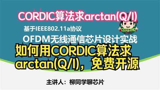 OFDM无线通信芯片设计实战 - Lesson16 数字信号处理中CORDIC算法求arctan(Q/I)