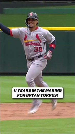 After 11 years in the minor leagues, Bryan Torres went yard in his MLB debut! 👏 #mlb #baseball