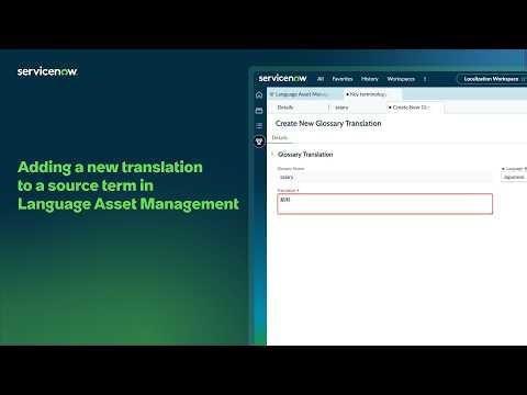 How to Add a New Translation to a Source Term in Language Asset Management