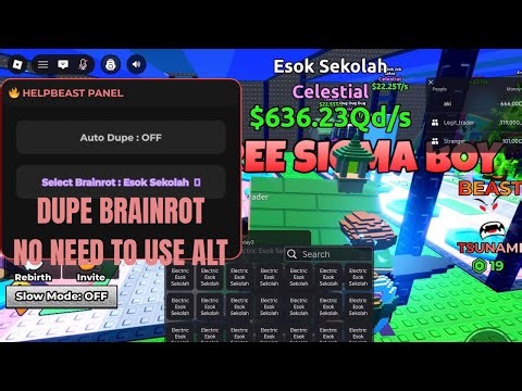 [🤑NEW DUPE] New Method Dupe For Escape Tsunami For Brainrot Script with “NO KEY” | Auto Dupe