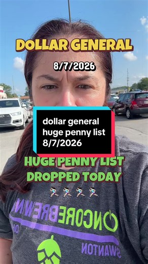 DOLLAR GENERAL HUGE PENNY LIST DROPPED TODAY 8/7/2026 #couponing #couponer #extremecouponer #dollargeneral #dollargeneralcouponing