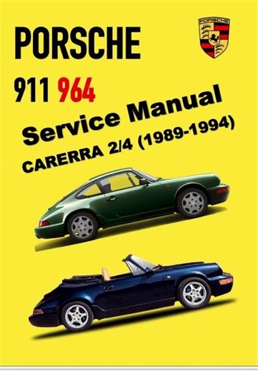 PORSCHE 911 964 CARRERA 2/4 (1989-1994) SERVICE WORKSHOP MANUAL