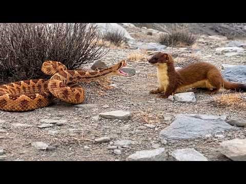 A High-Stakes Clash Between a Weasel and a Venomous Pit Viper