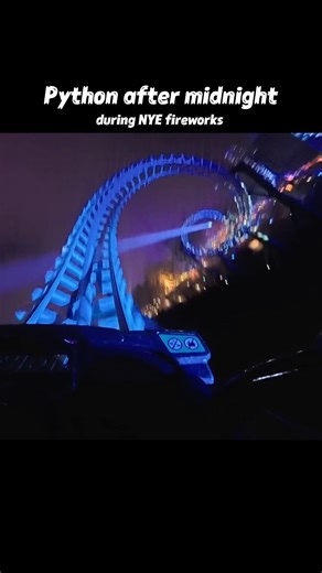 Double Corkscrew Night Ride on Python at Efteling 🎢✨ (New Year’s Eve POV Moment)