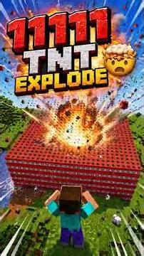 11111 TNT Explosion in Minecraft 🤯💥 #minecraft