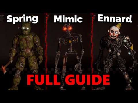 ALL KILLERS FULL SHOWCASE & GUIDE (Mimic, Ennard, Springtrap) | Bite By Night