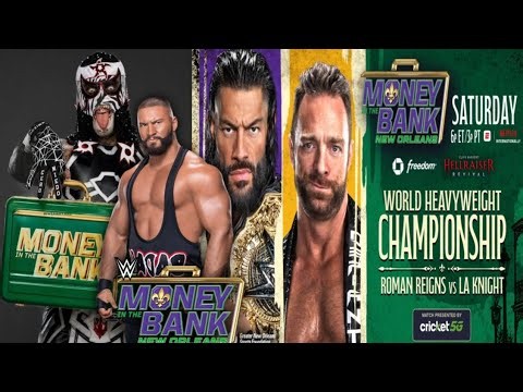 Shocking😱 Results! roman reigns vs la knight money inthe bank full match! wwe money inthe bank 2026!