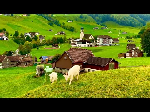 Switzerland Countryside Life - Relaxing Walk through the Most Beautiful Villages in Switzerland