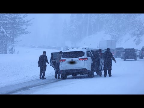 Chaos Over Donner Summit - Spinouts Close Interstate 80
