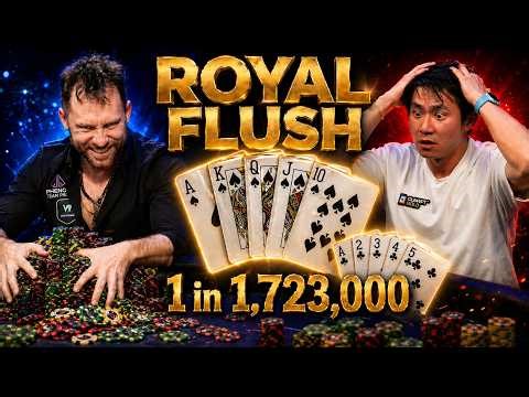 ROYAL + STRAIGHT Flush ♦️ Rare 1 in 1,723,000 Poker Moment on Poker Night