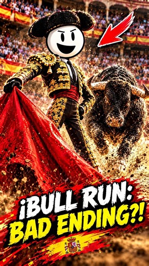 This is why the bull RUN is terrifying (it ends BADLY)💀🐂 #spain #bullrun #dangerous