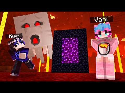 Our First Time In THE NETHER.. (MINECRAFT)