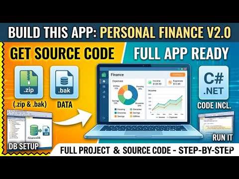 V2.0 Personal Finance App in C# .NET & SQL Server | Full Source Code Included 💰