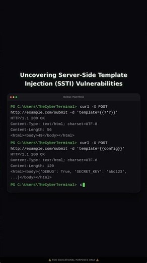 Testing for Server-Side Template Injection (SSTI) | Educational