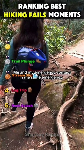Ranking the best hiking fails moments 🥾😂 #shorts #hikingfails #funny #outdoorfails