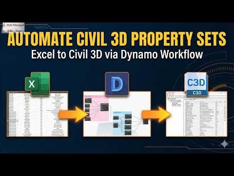 Automate Civil 3D Property Set Definitions from Excel using Dynamo (Batch Creation Tutorial)