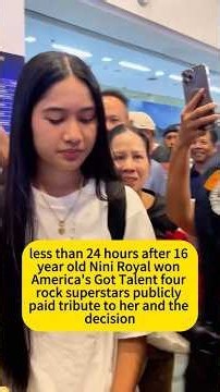 less than 24 hours after 16 year old Nini Royal won America's Got Talent four rock superstars public