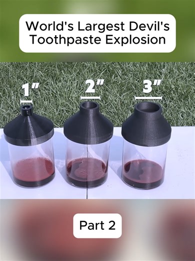 Devil's Toothpaste Experiment: Finding the Perfect Outlet Size