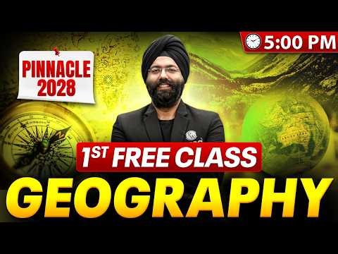 Geography 1st Free Class by Harpreet Sir🚨| Introduction To Geography🔥 | PW OnlyIAS🔥#upscmotvation