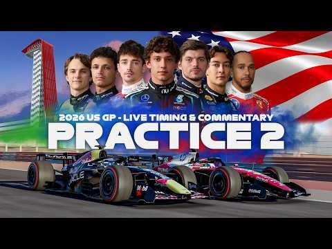 LIVE 🔴 | F1 - 2026 United State GP | Practice 2 | Timing & Commentary with SIM Footage
