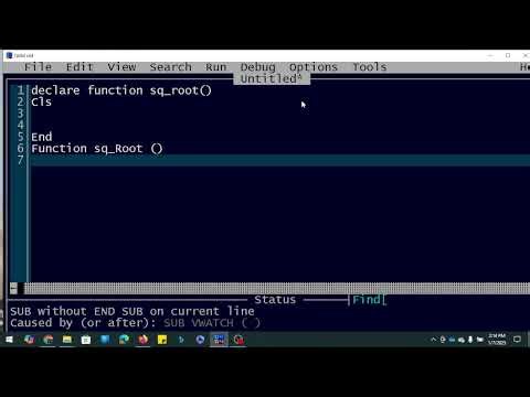 function procedure in qbasic