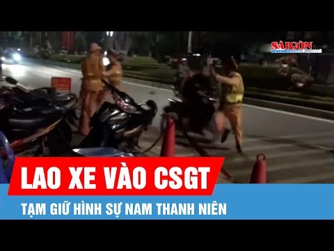 Phú Thọ: Tạm giữ hình sự nam thanh niên lao xe vào cảnh sát giao thông