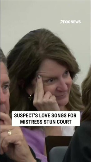 Courtroom STUNNED by murder suspect's love songs to mistress #shorts