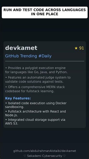 GitHub Trending Repositories: abdulrahmanAlotaibi/devkamet 🇬🇧