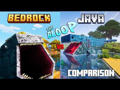 THE BLOOP Bedrock vs Java Comparison (minecraft mod)