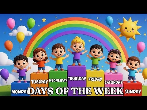 Days of the Week Song 🌈 | Monday to Sunday Song for Kids | Nursery Rhymes