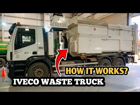 How an IVECO Waste Truck Works | Full Operation & Hydraulic System Explained